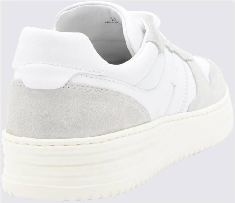 Hogan Witte leren sneakers met suède accenten White Heren