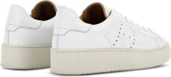 Hogan Witte Leren Sneakers Panel Design White Dames