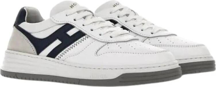 Hogan Witte Leren Sneakers Retrostijl White Heren