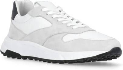 Hogan Witte Leren Sneakers Ronde Neus White Heren