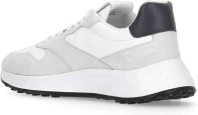 Hogan Witte Leren Sneakers Ronde Neus White Heren