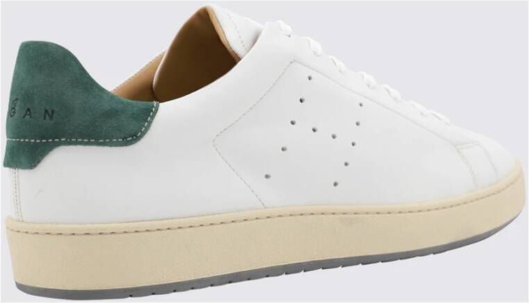 Hogan Witte Leren Sneakers Ronde Neus White Heren