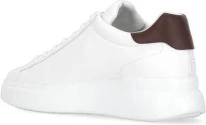 Hogan Witte Leren Sneakers Ronde Neus White Heren