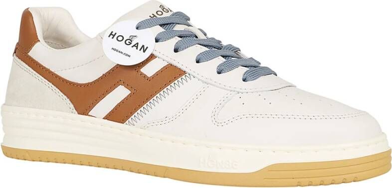 Hogan Witte Leren Sneakers Stijlvol Ontwerp White Heren