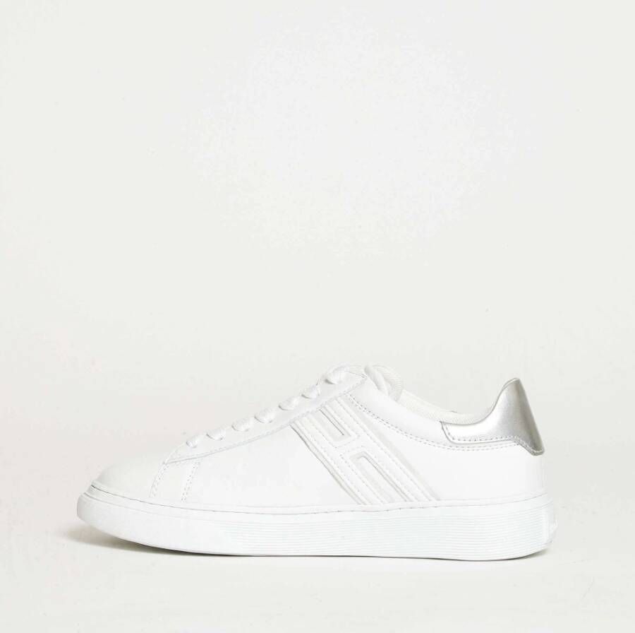 Hogan Witte Leren Sneakers White Dames