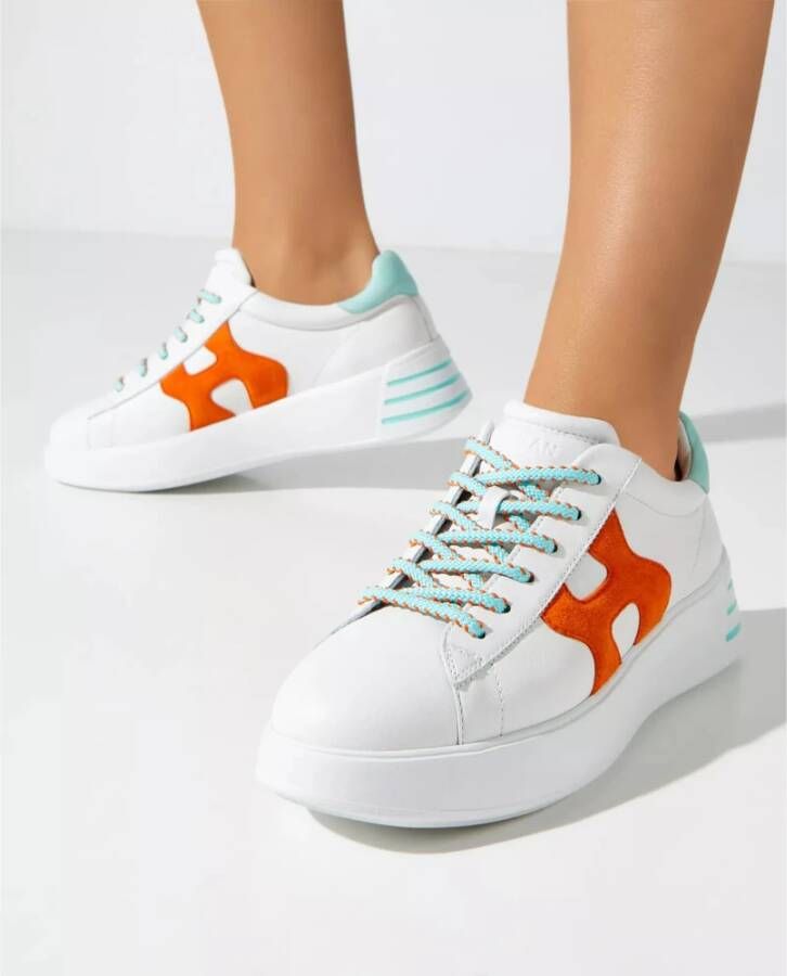 Hogan Witte leren sneakers White Dames