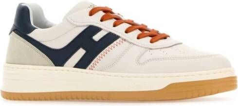 Hogan Witte Leren Sneakers White Heren