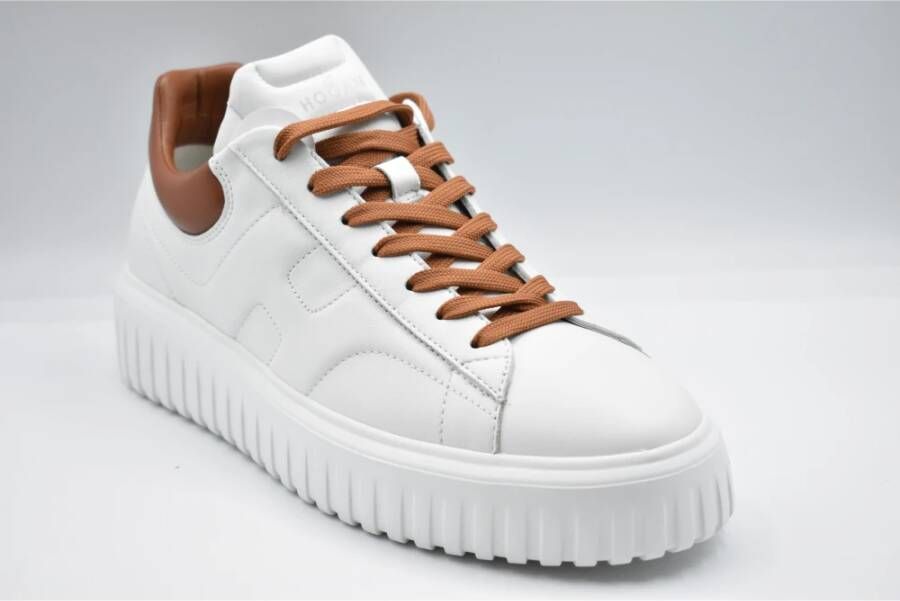 Hogan Witte Leren Veterschoenen Elegante Stijl White Heren