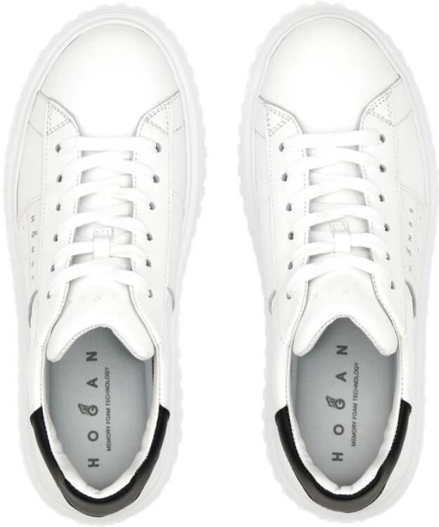 Hogan Witte platte schoenen met geheugenschuim White Dames