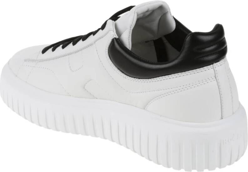 Hogan Witte platte schoenen met strepen White Heren