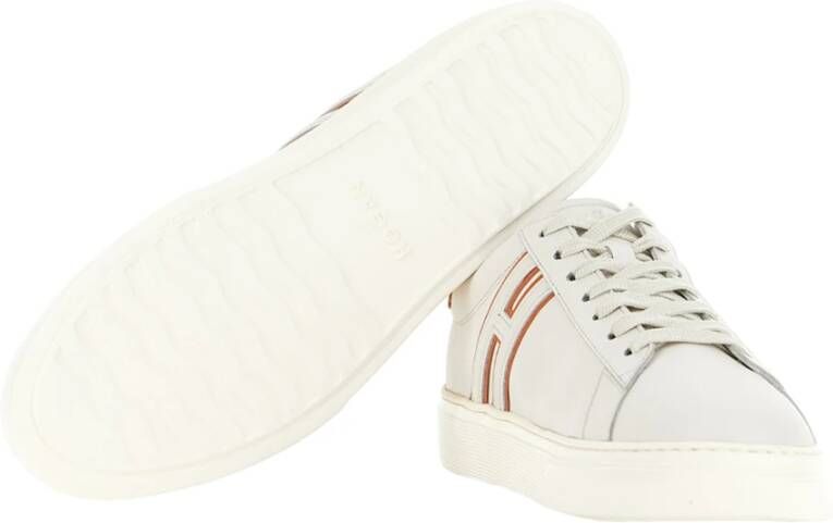 Hogan Witte Platte Schoenen White Heren