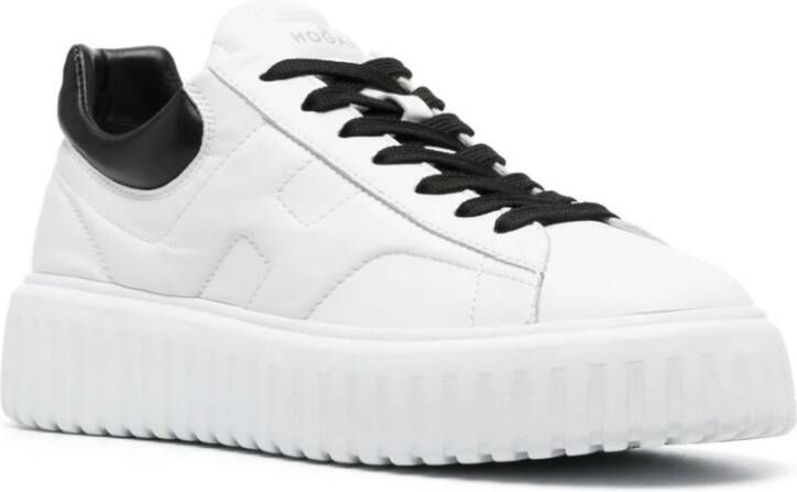 Hogan Witte platte veterschoenen White Heren