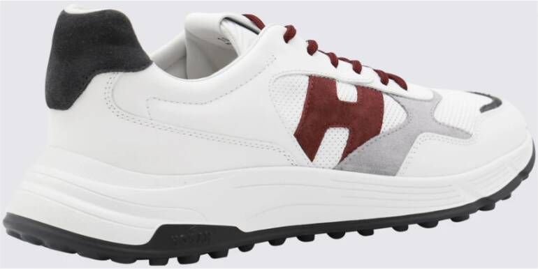 Hogan Witte ronde neus sneakers met logo White Heren