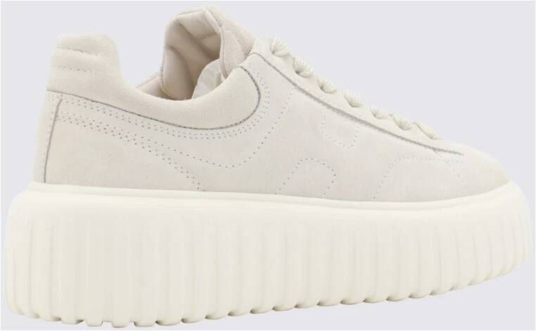 Hogan Witte ronde neus sneakers met oversized zool White Dames