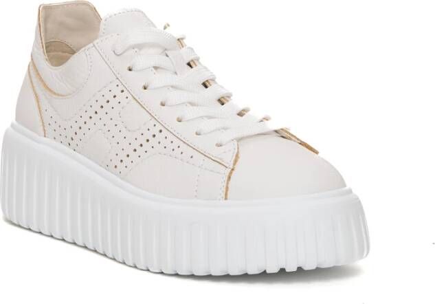 Hogan Witte Sneakers Elegant Comfort Chic Design Beige Dames