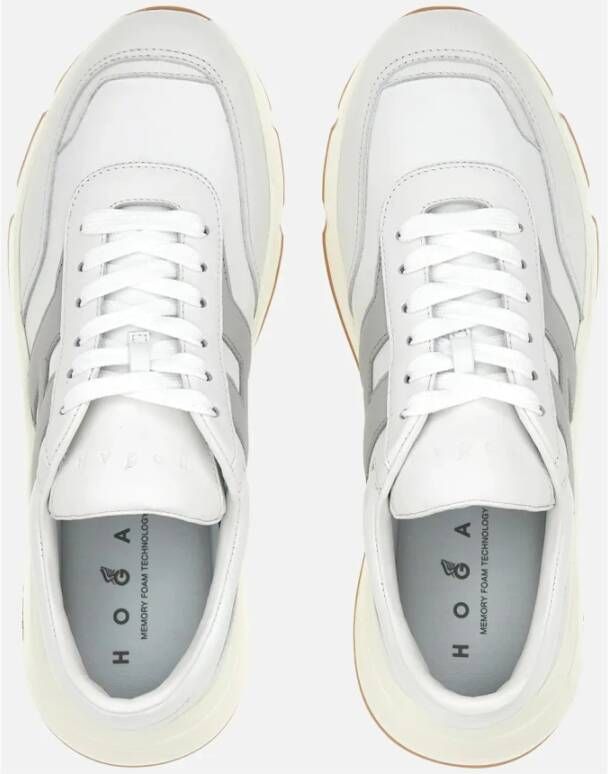 Hogan Witte Sneakers Hyperlight Glad Leer White Heren