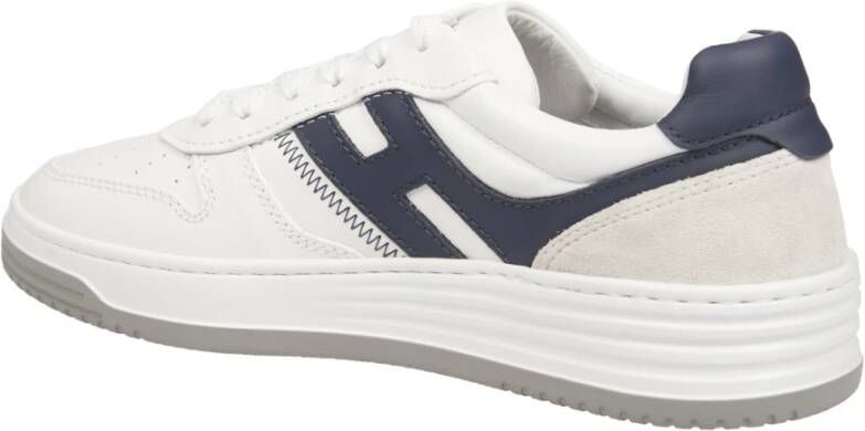 Hogan Witte Sneakers met Blauw Detail White Heren