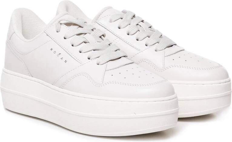 Hogan Witte Sneakers met Dikke Rubberen Zool White Dames