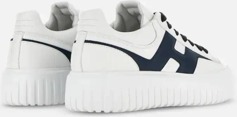 Hogan Witte Sneakers met Glad Leren H White Heren