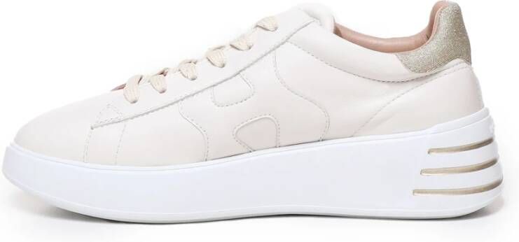 Hogan Witte Sneakers met Glitterdetails White Dames