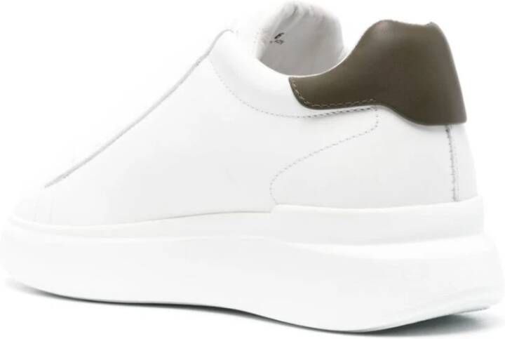 Hogan Witte Sneakers met Groene Accenten White Heren