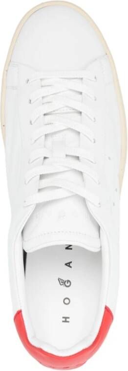 Hogan Witte Sneakers met H Logo Detail White Heren