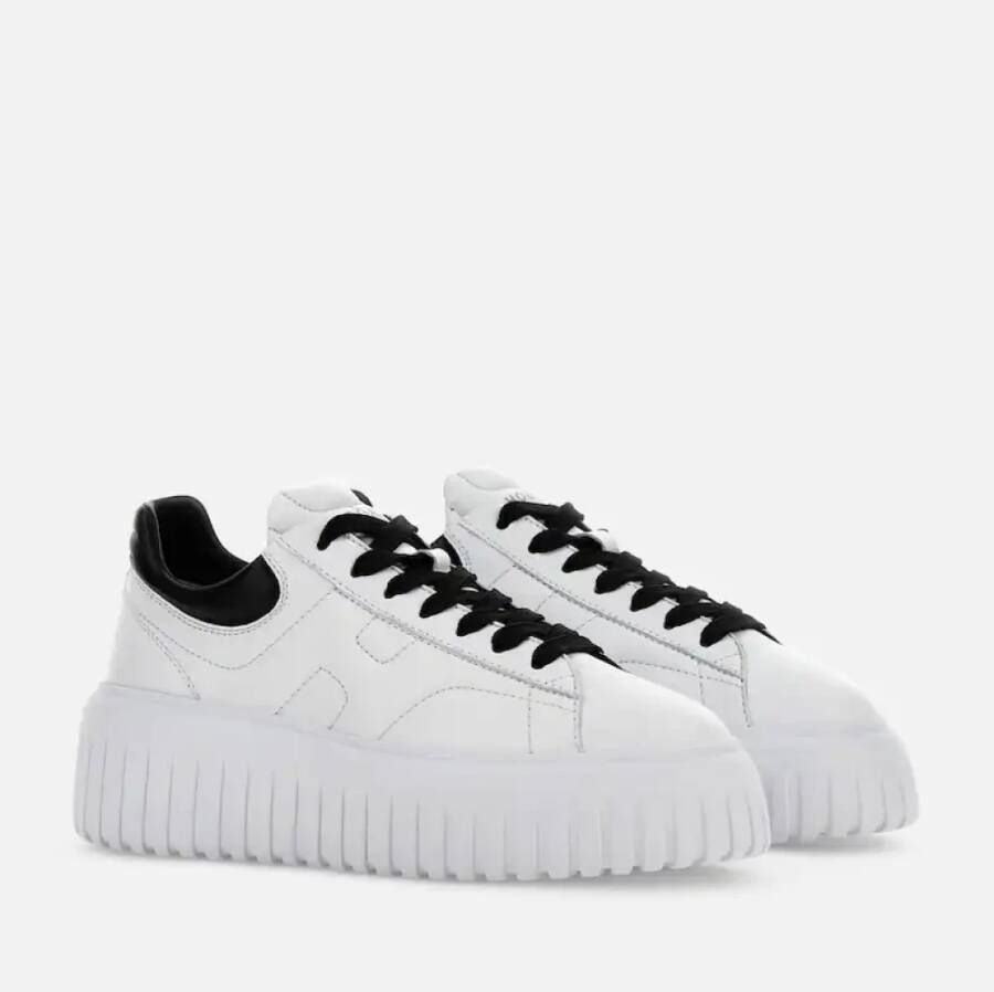 Hogan Witte Sneakers met H-Stripes White Dames