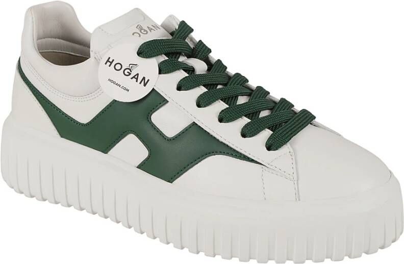 Hogan Witte Sneakers met H-Stripes White Heren