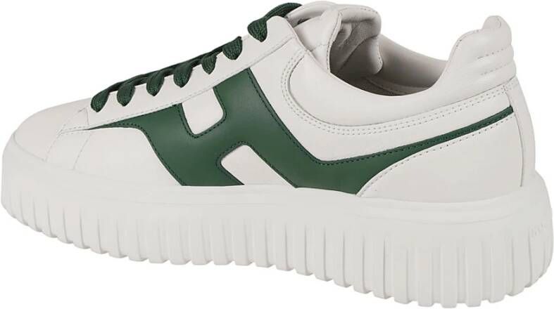 Hogan Witte Sneakers met H-Stripes White Heren