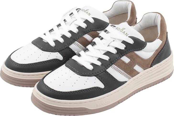 Hogan Witte Sneakers met Leer en Suède White Heren