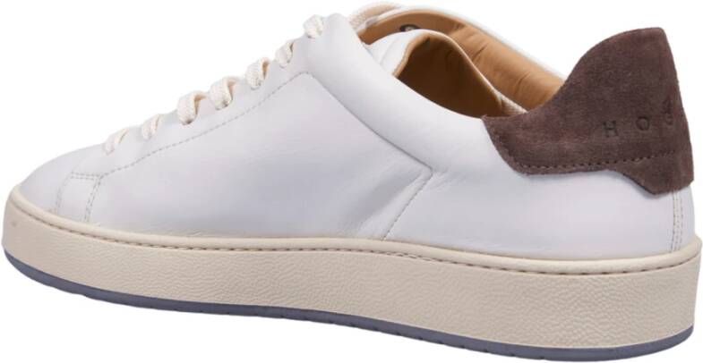 Hogan Witte Sneakers met Suède Details White Heren