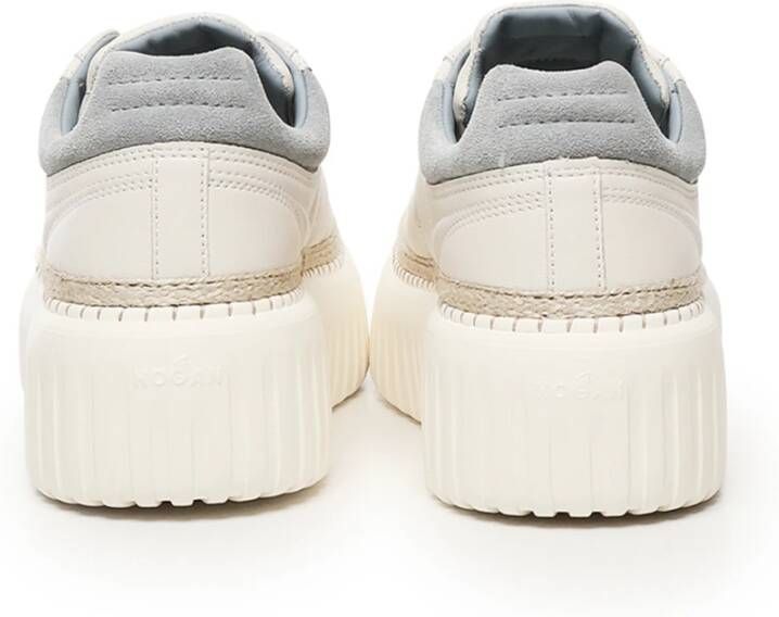 Hogan Witte Sneakers met Suède Inzetstukken White Dames