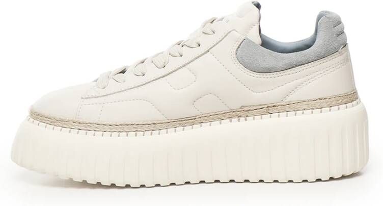 Hogan Witte Sneakers met Suède Inzetstukken White Dames