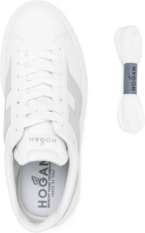 Hogan Witte Sneakers met Verwisselbare Veters White Heren