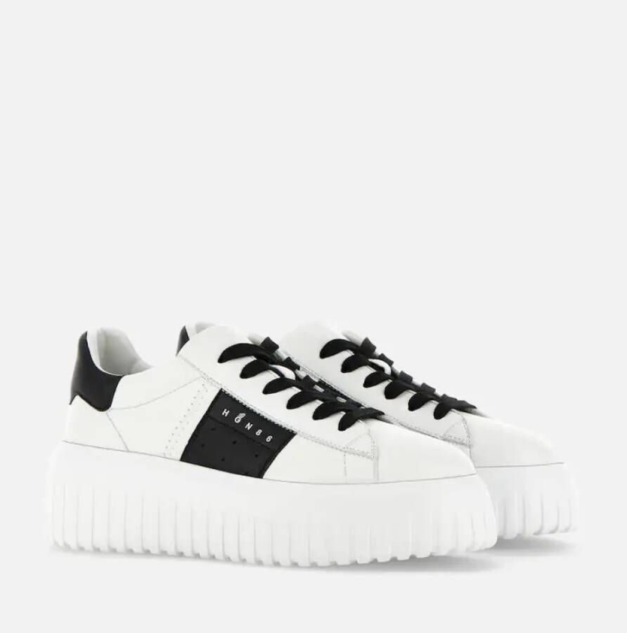 Hogan Witte Sneakers met Zijstreep White Heren