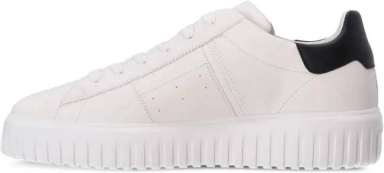 Hogan Witte Sneakers met Zilveren Accenten White Heren