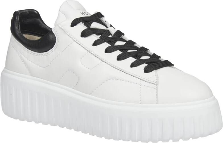 Hogan Witte Sneakers met Zwarte Profielen White Dames