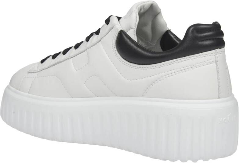 Hogan Witte Sneakers met Zwarte Profielen White Dames