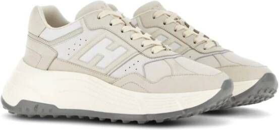 Hogan Witte Sneakers Paneeldesign Logopatch White Dames