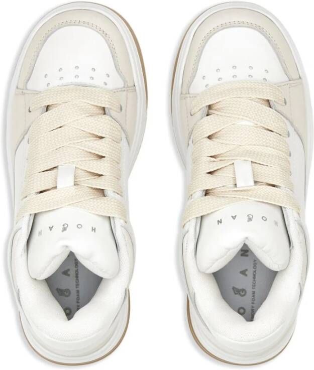 Hogan Witte Sneakers Paneeldesign Logoprint White Dames