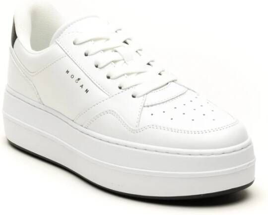 Hogan Witte Sneakers Vetersluiting Stijl White Dames