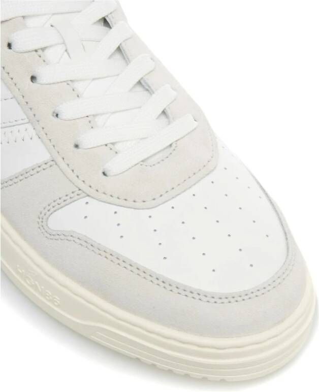 Hogan Grijze Leren Sneakers met Logodetails Gray Heren