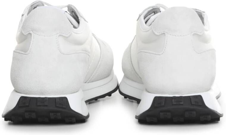 Hogan Witte Suède Sneakers met Techno Stofinzetten White Heren