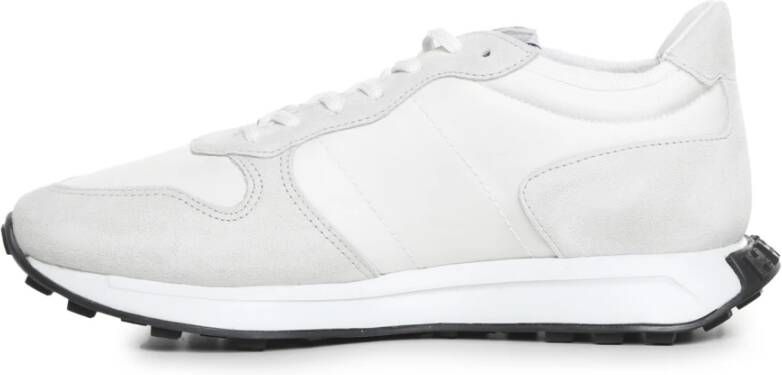 Hogan Witte Suède Sneakers met Techno Stofinzetten White Heren