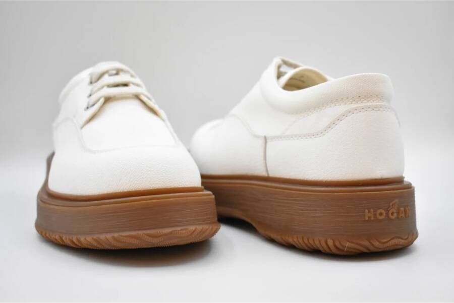 Hogan Witte Veterschoenen Ss22 White Heren