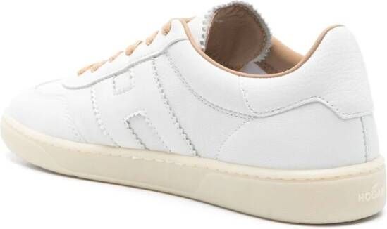 Hogan Witte Vetersneakers met Verwisselbare Veters White Dames