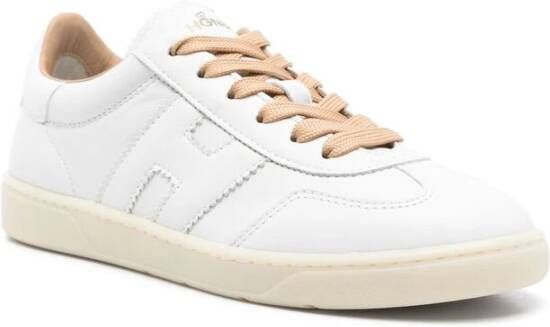 Hogan Witte Vetersneakers met Verwisselbare Veters White Dames