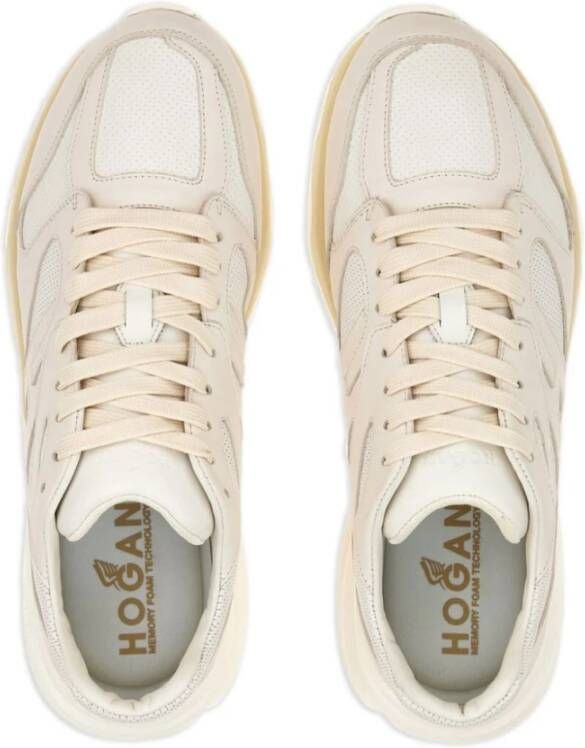 Hogan Witte Yoghurt Sneakers Beige Heren