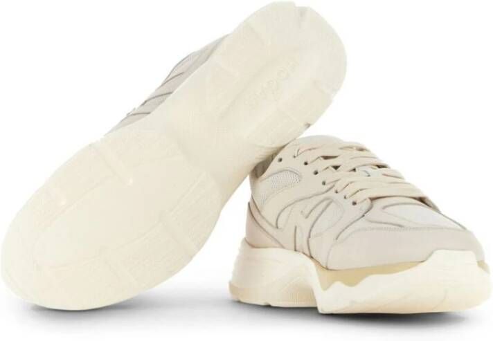 Hogan Witte Yoghurt Sneakers Beige Heren