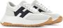 Hogan Wit Zwarte leren sneakers veters logo Gray Dames - Thumbnail 6